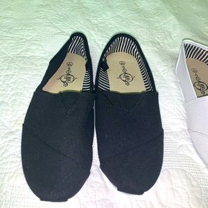 Black slip-on shoes